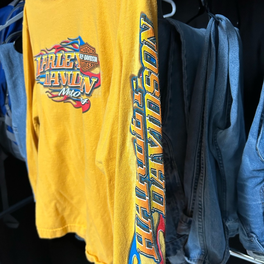 Yellow Harley Davidson longsleeve